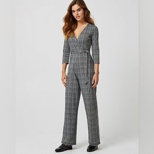LE CHATEAU | Black & White Plaid Jumpsuit – Women’s XXS